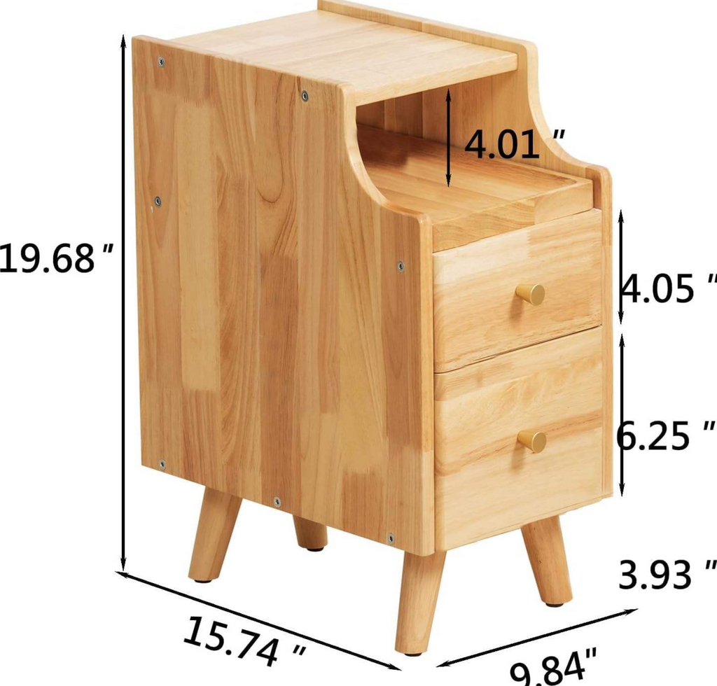 Wooden Nightstand Bedside Table
