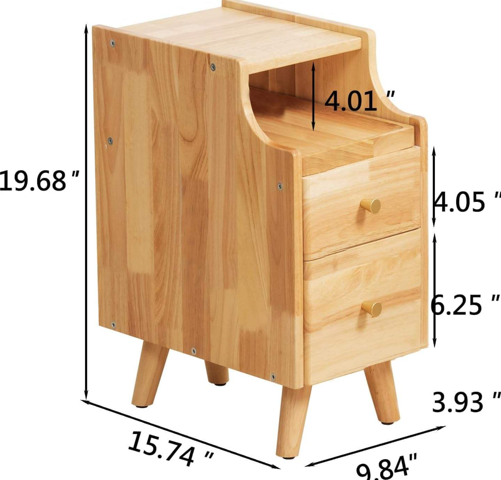Wooden Nightstand Bedside Table