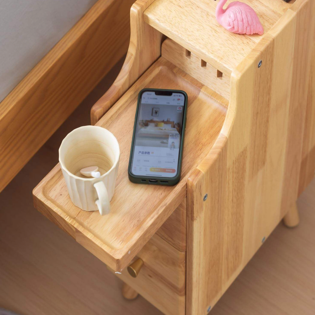 Wooden Nightstand Bedside Table