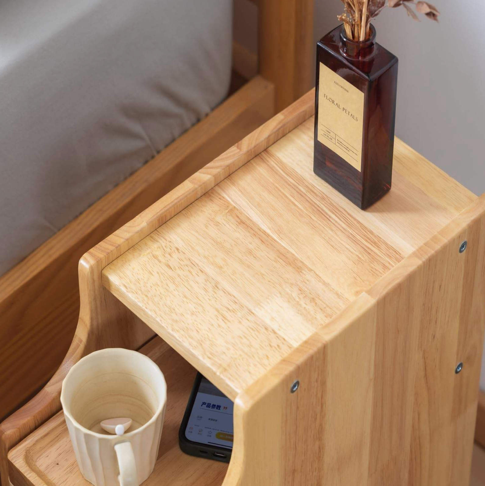 Wooden Nightstand Bedside Table