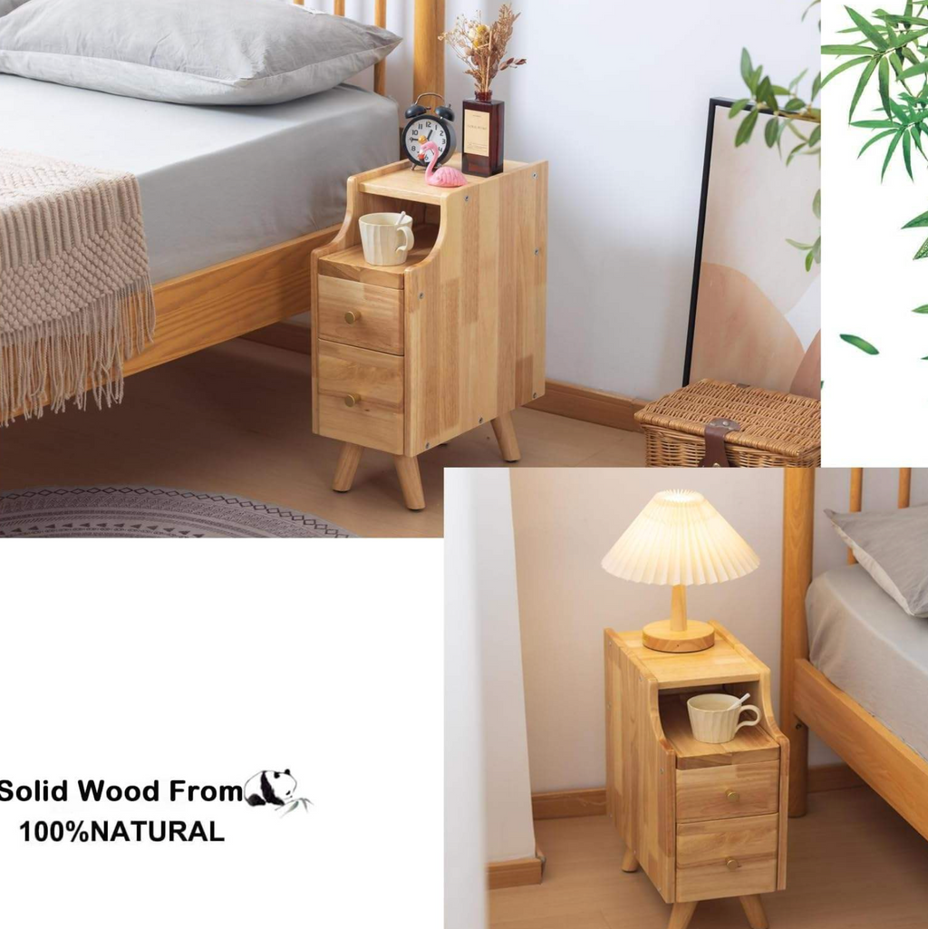 Wooden Nightstand Bedside Table