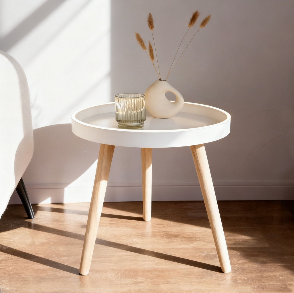 Natural LED Coffee Table with Detachable Design