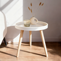 Natural LED Coffee Table with Detachable Design