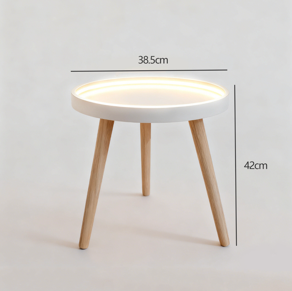 Natural LED Coffee Table with Detachable Design