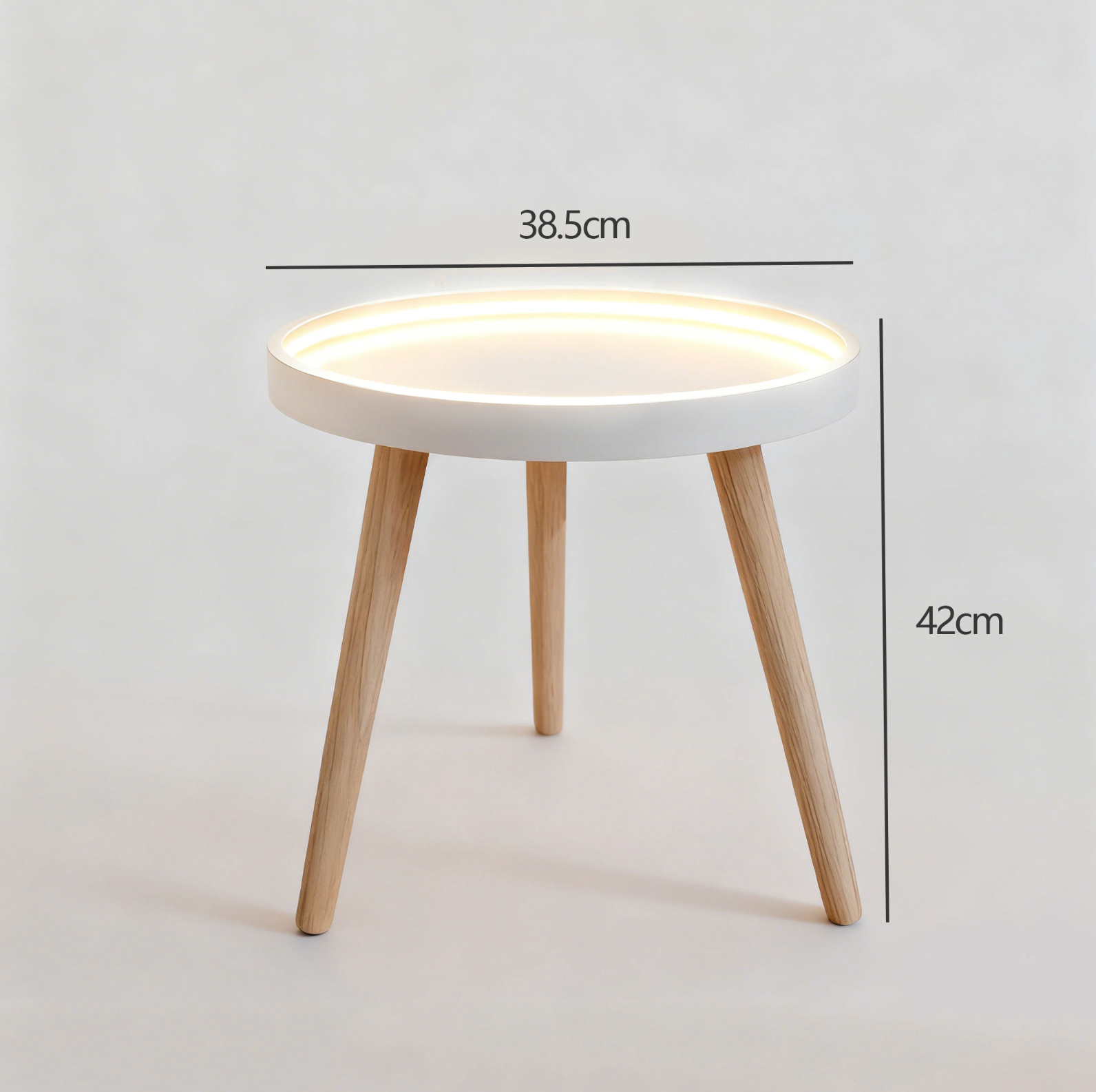 Natural LED Coffee Table with Detachable Design
