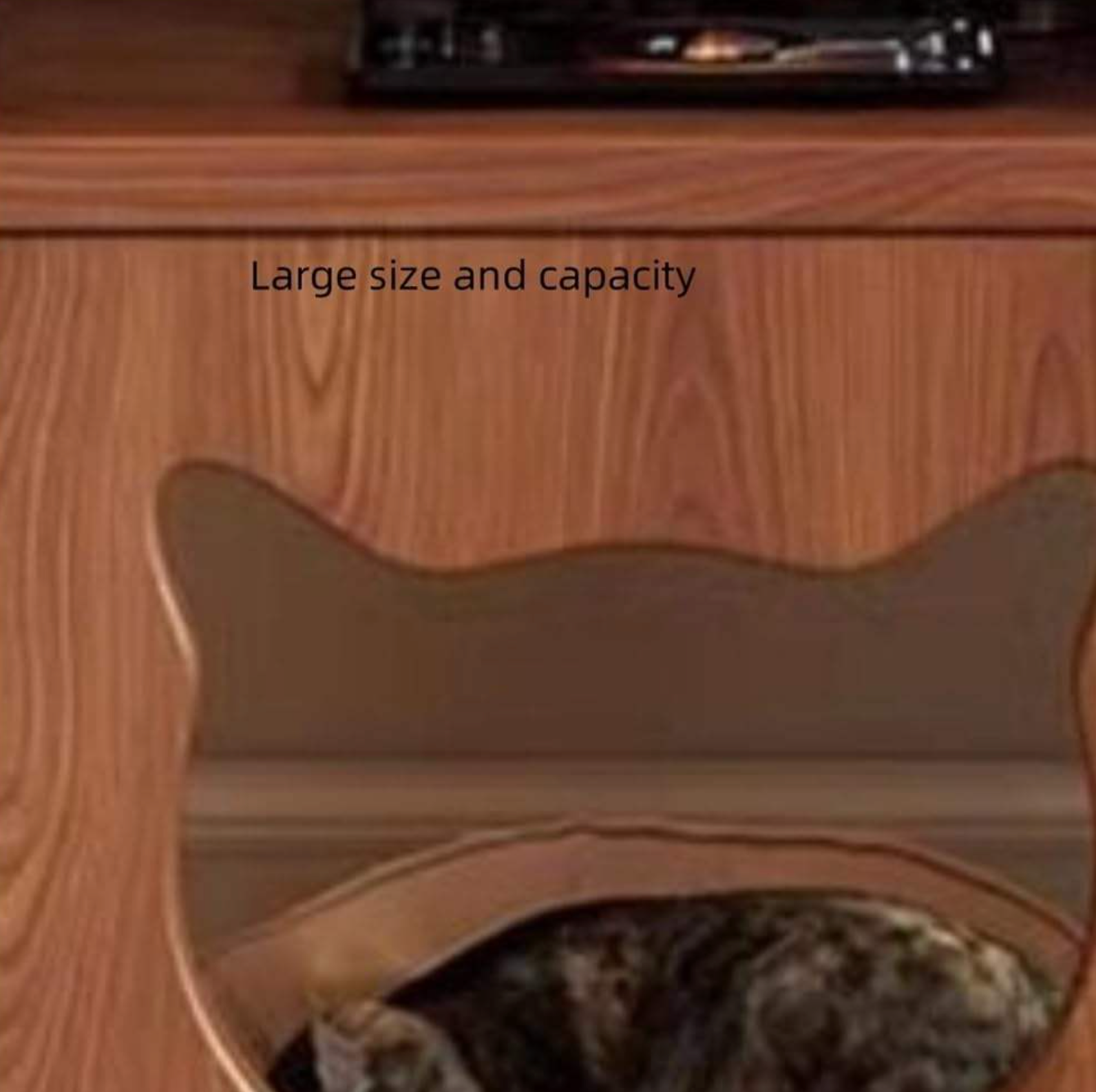 Modern Brown Solid Wood Round Nightstand