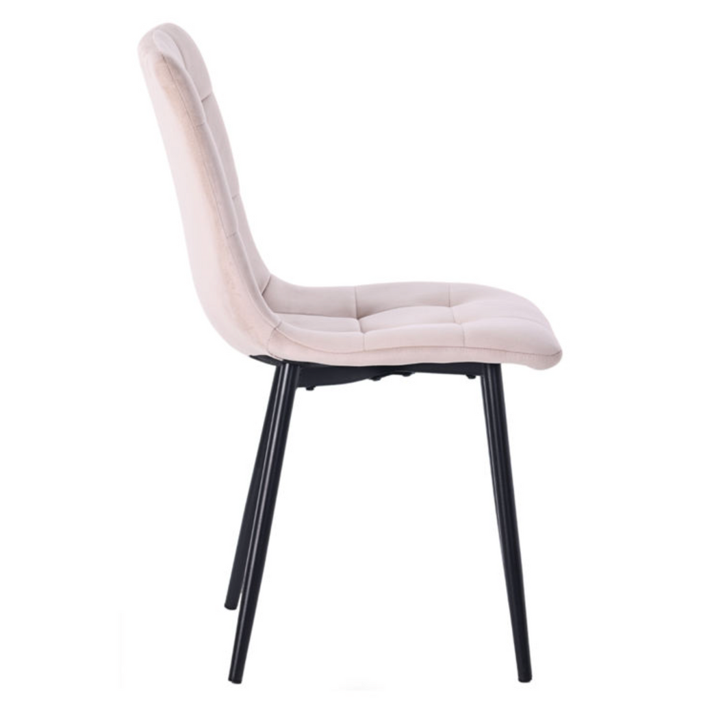 Luxury Velvet Dining Chair with Metal Legs