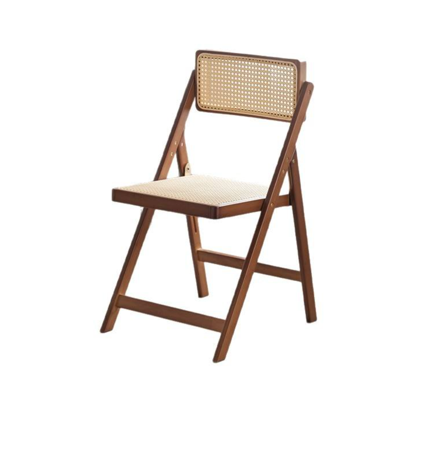 Nordic Bamboo Folding Dining Chair with Backrest