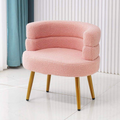 Modern Creamy White Bouclé Accent Chair