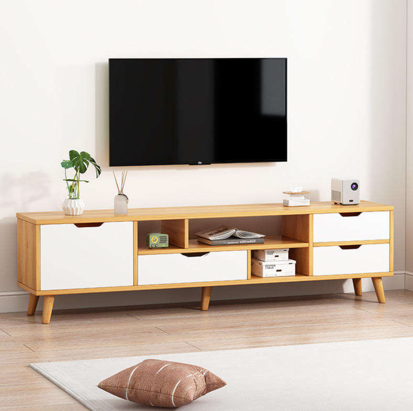 Modern Nordic Wooden TV Cabinet