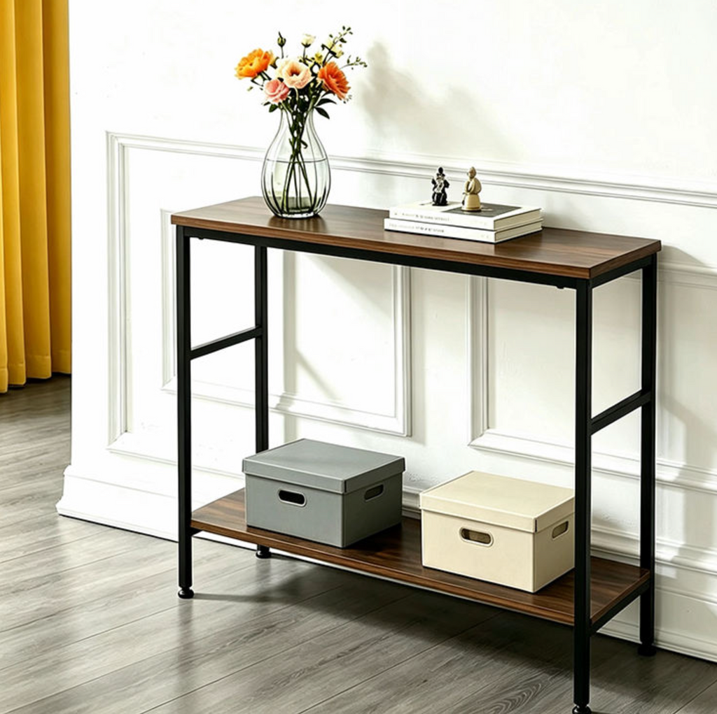 Sleek Metal Console Table