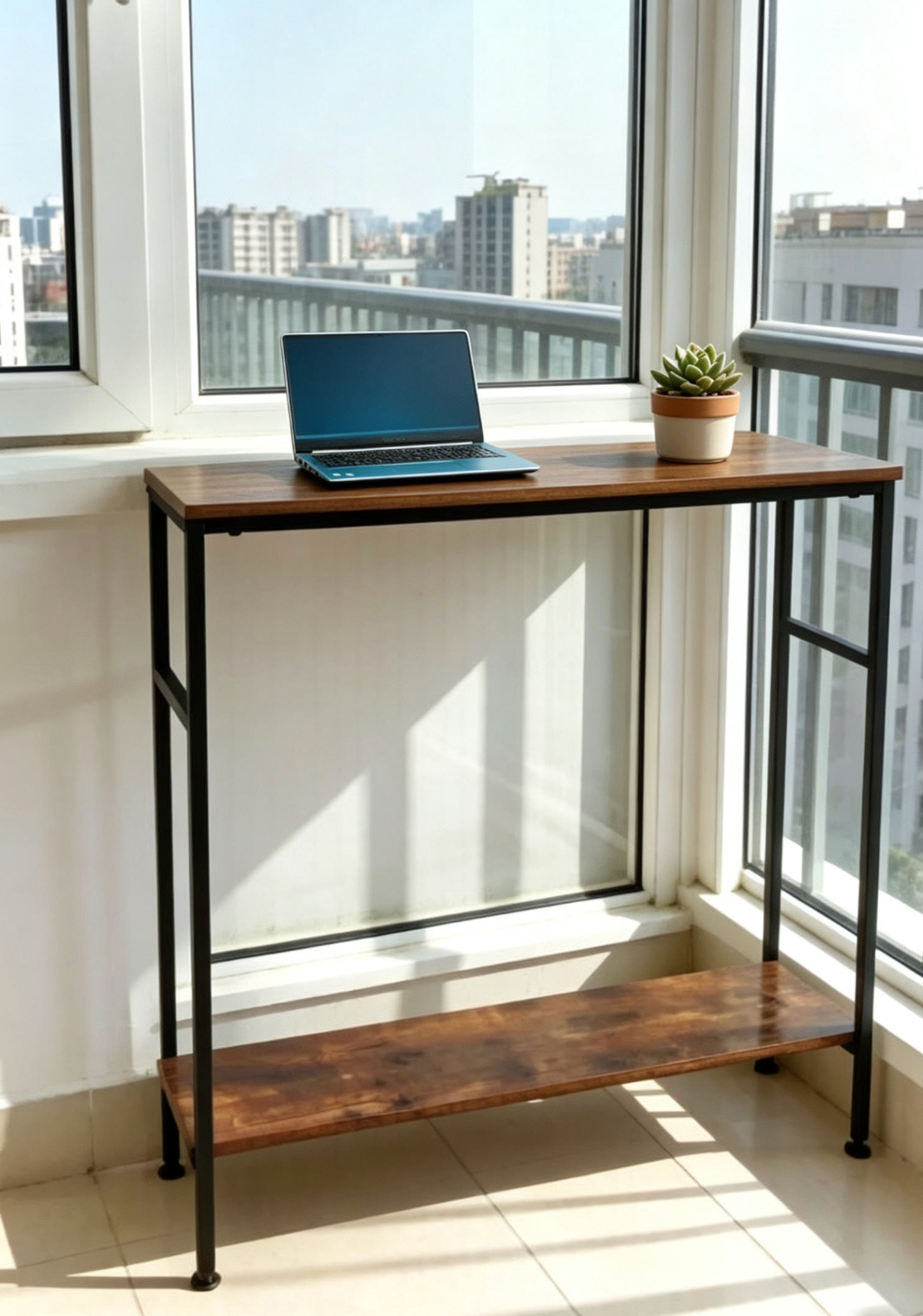 Sleek Metal Console Table